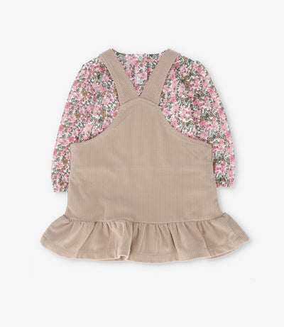 Vestido bebé de cotelé 3 meses / Beige