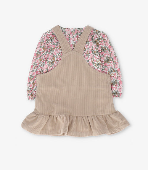 Vestido bebé de cotelé 3 meses / Beige