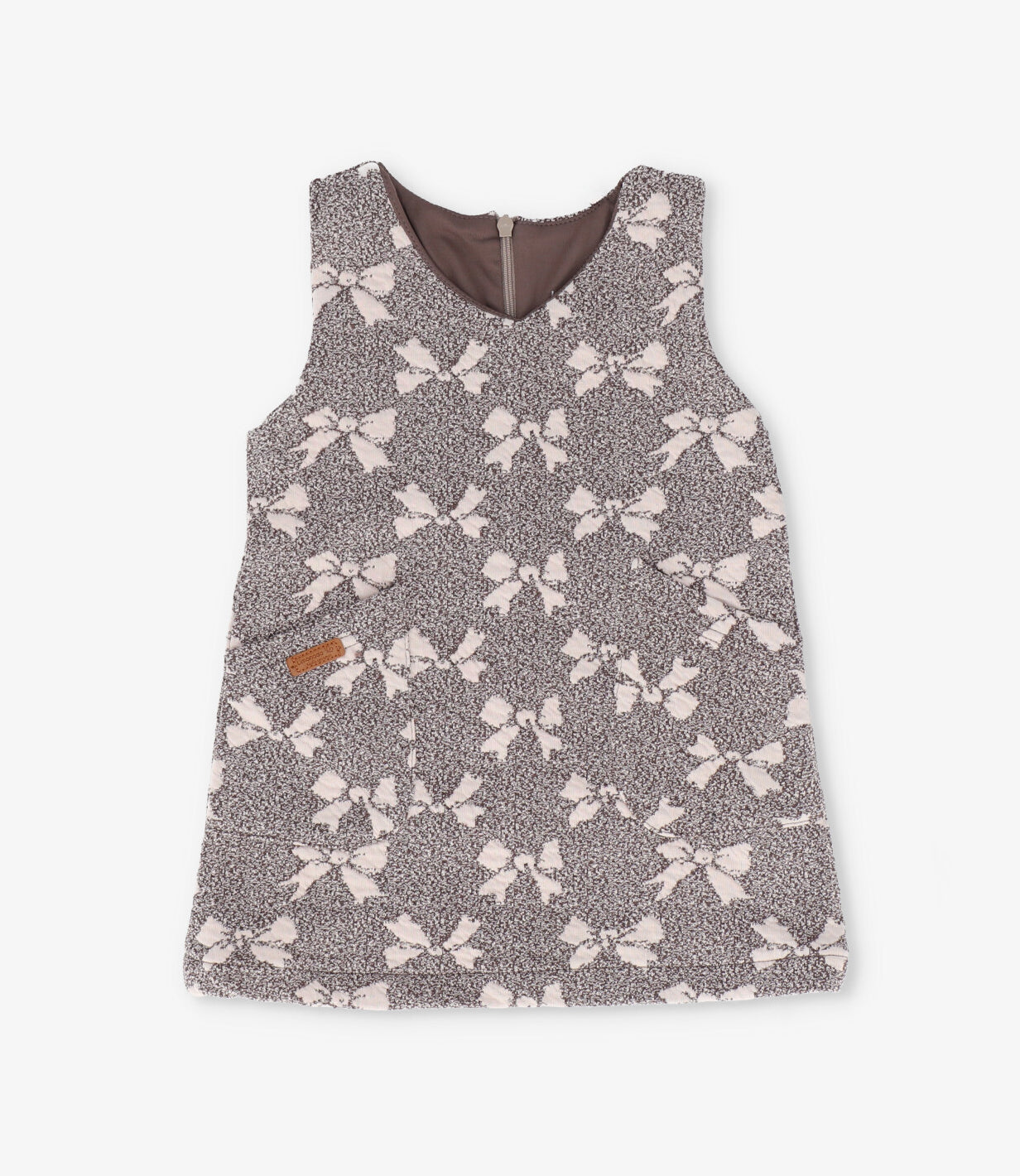 Vestido bebé con lazos 3 meses / Beige