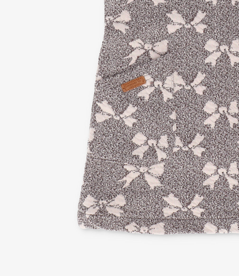 Vestido bebé con lazos 3 meses / Beige