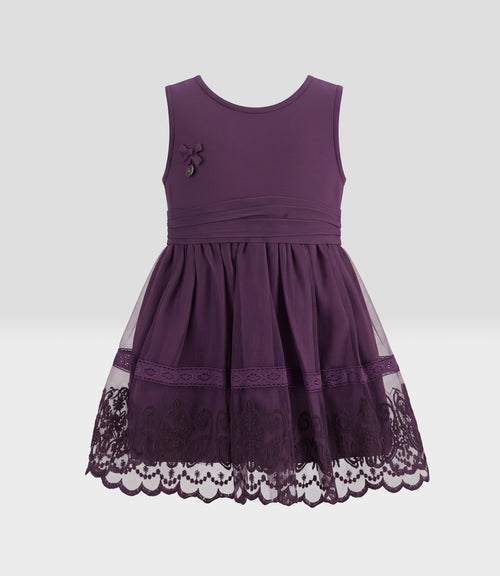 Vestido bebé sin mangas 3 meses / Morado