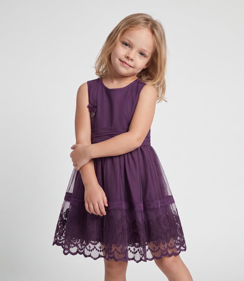 Vestido bebé sin mangas 3 meses / Morado