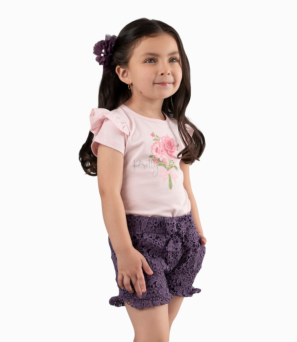 Short Bebé Con Flores