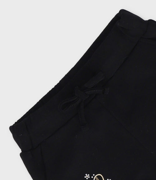 Short bebé con corazones 3 meses / Negro