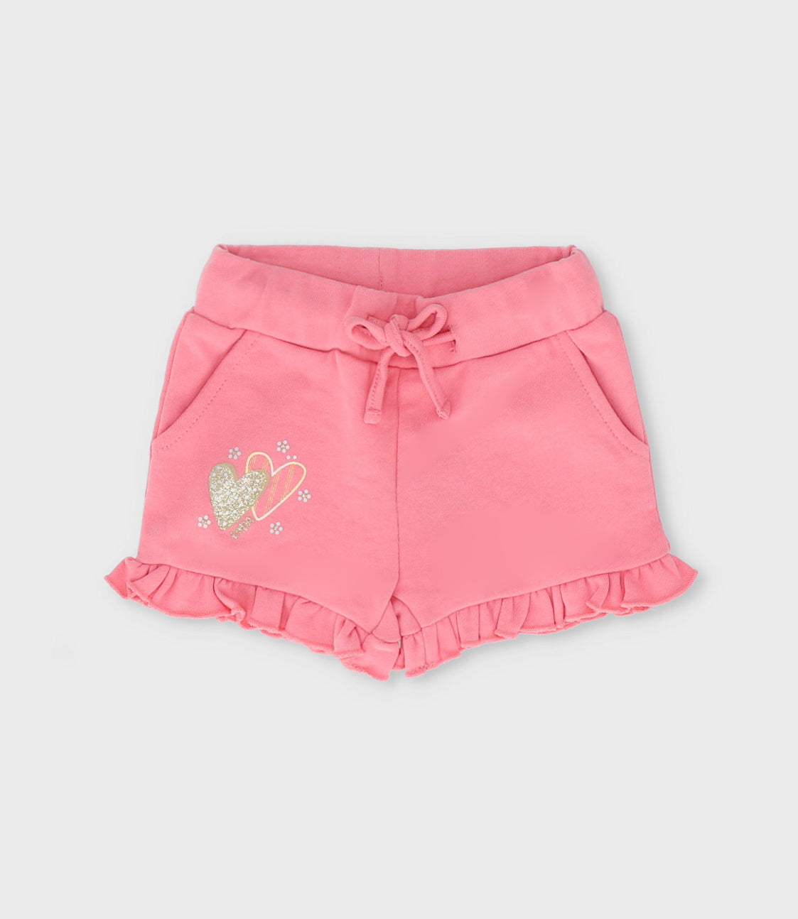 Short bebé con corazones 3 meses / Coral