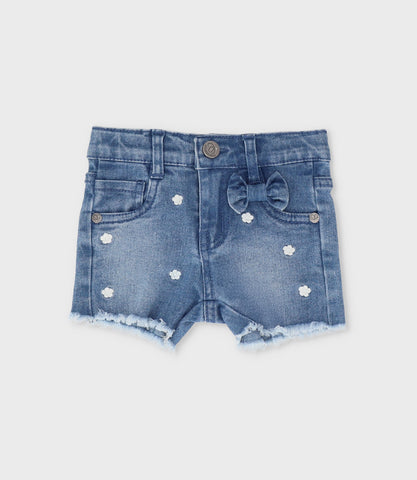 Short bebé con flores bordadas