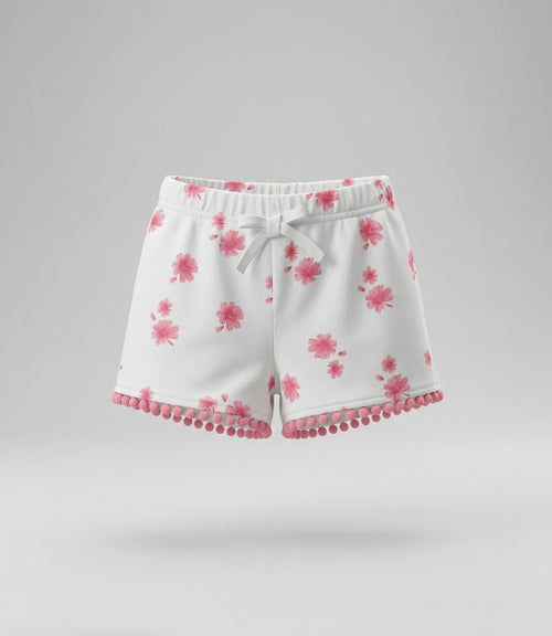 Short bebé floreado 3 meses / Rosado