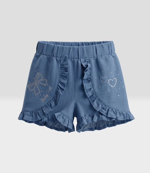 Short bebé con vuelos 3 meses / Azul Marino