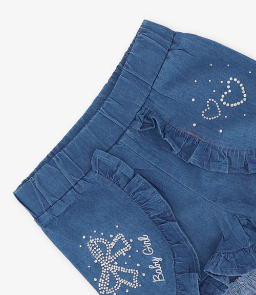 Short bebé con vuelos 3 meses / Azul Marino