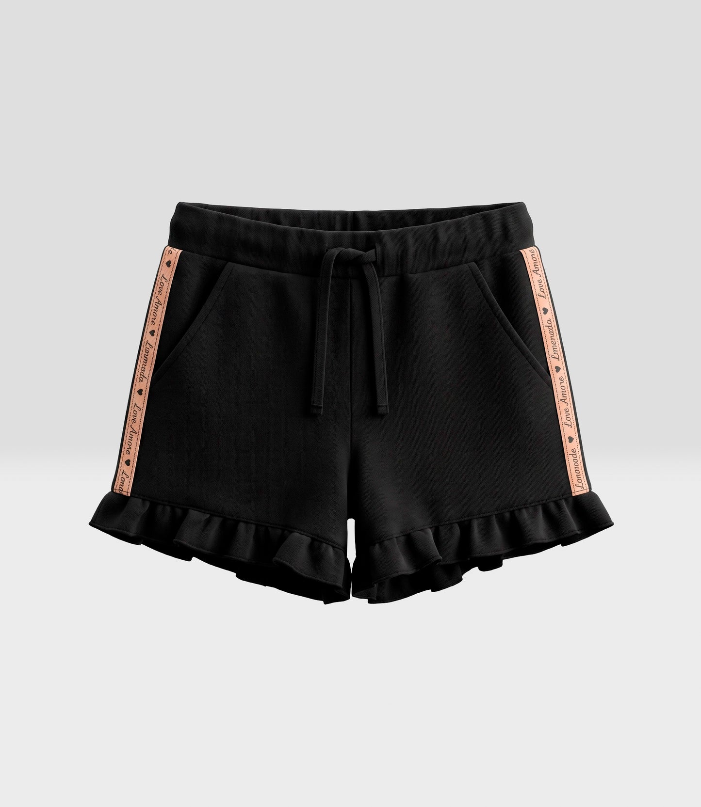 Short bebé con vuelos 3 meses / Negro