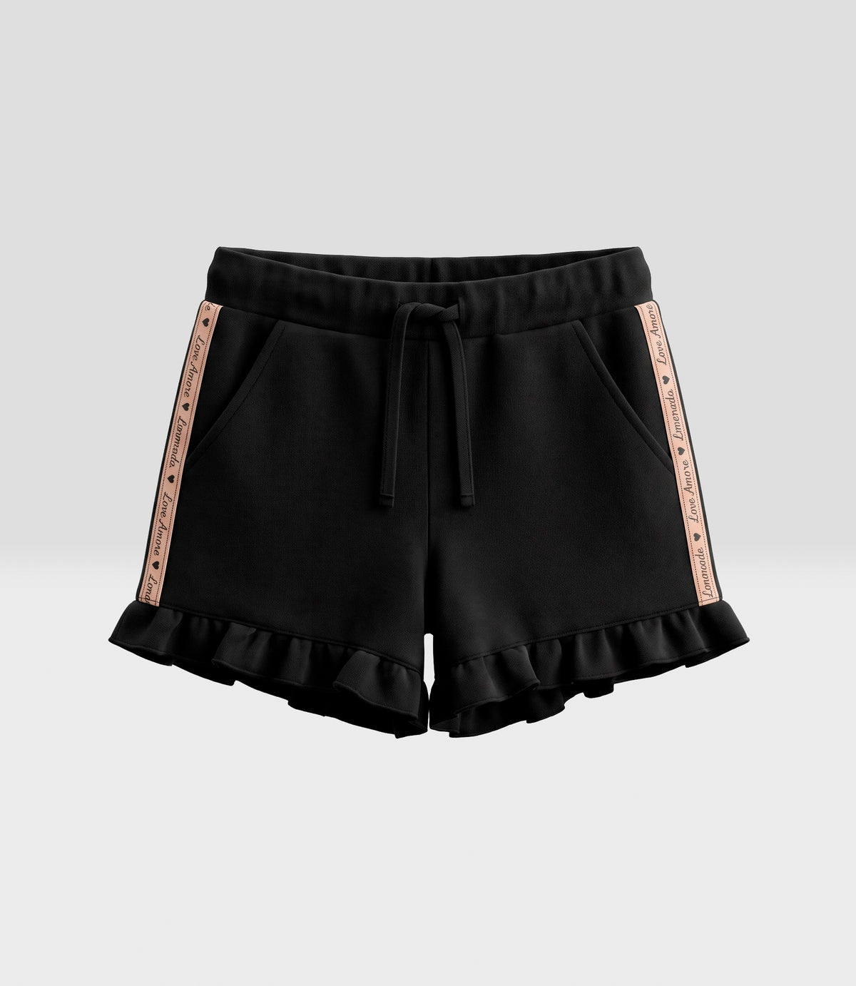 Short bebé con vuelos 3 meses / Negro