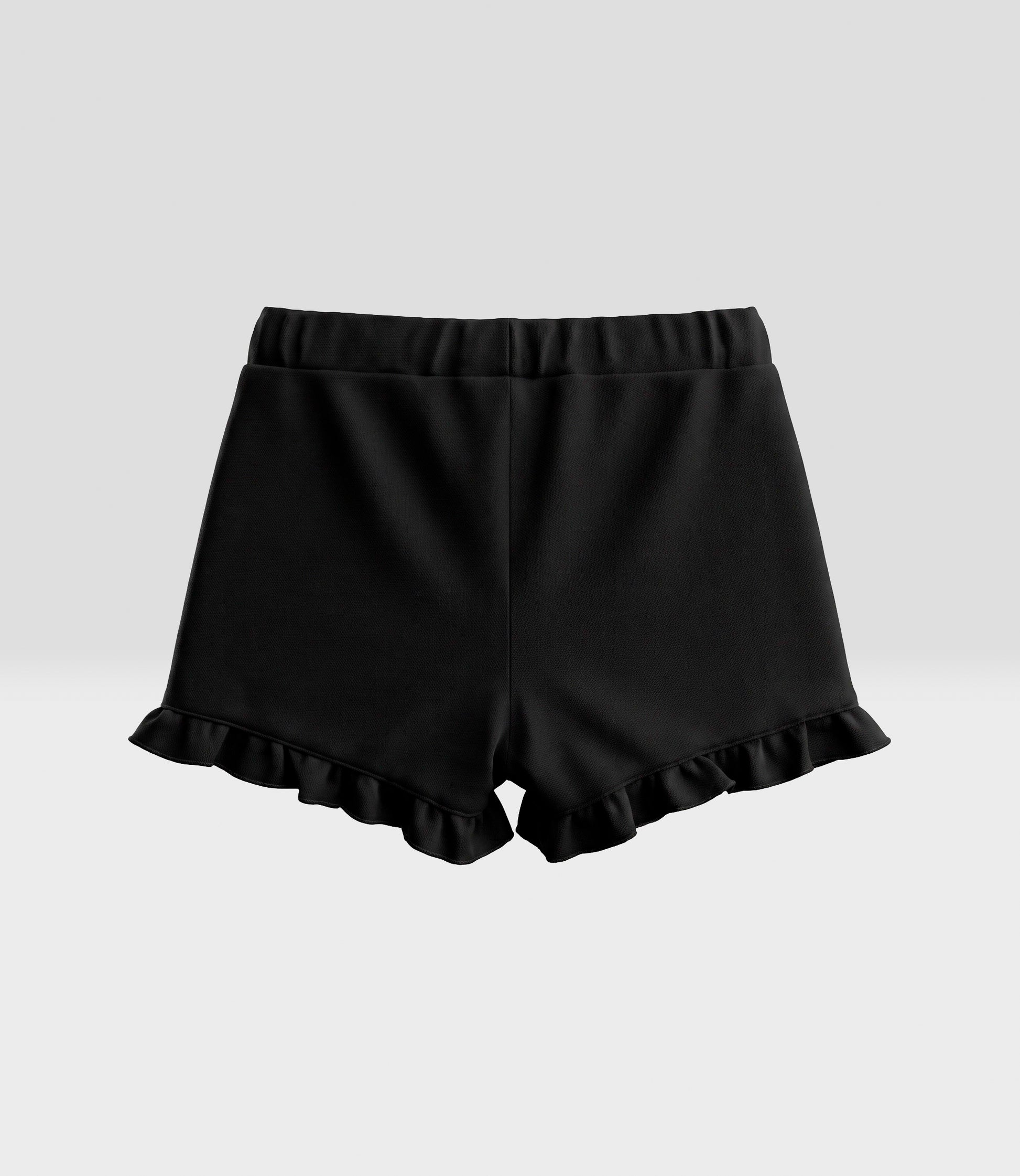 Short bebé con vuelos 3 meses / Negro