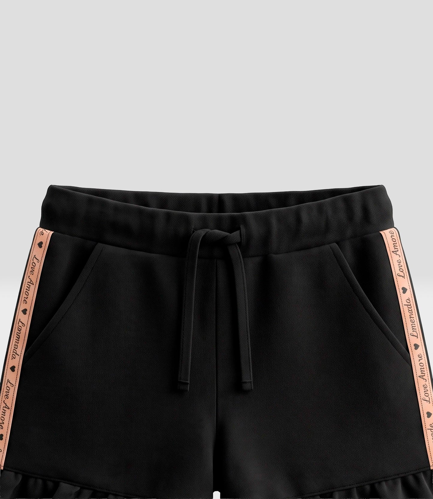 Short bebé con vuelos 3 meses / Negro
