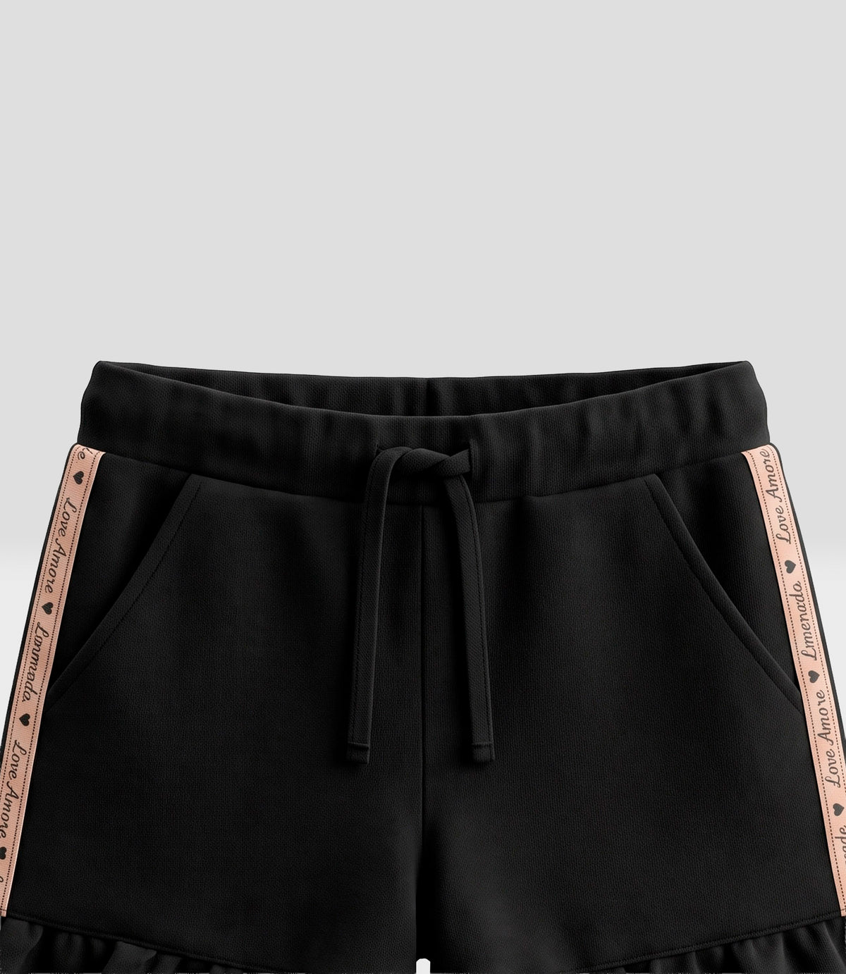 Short bebé con vuelos 3 meses / Negro