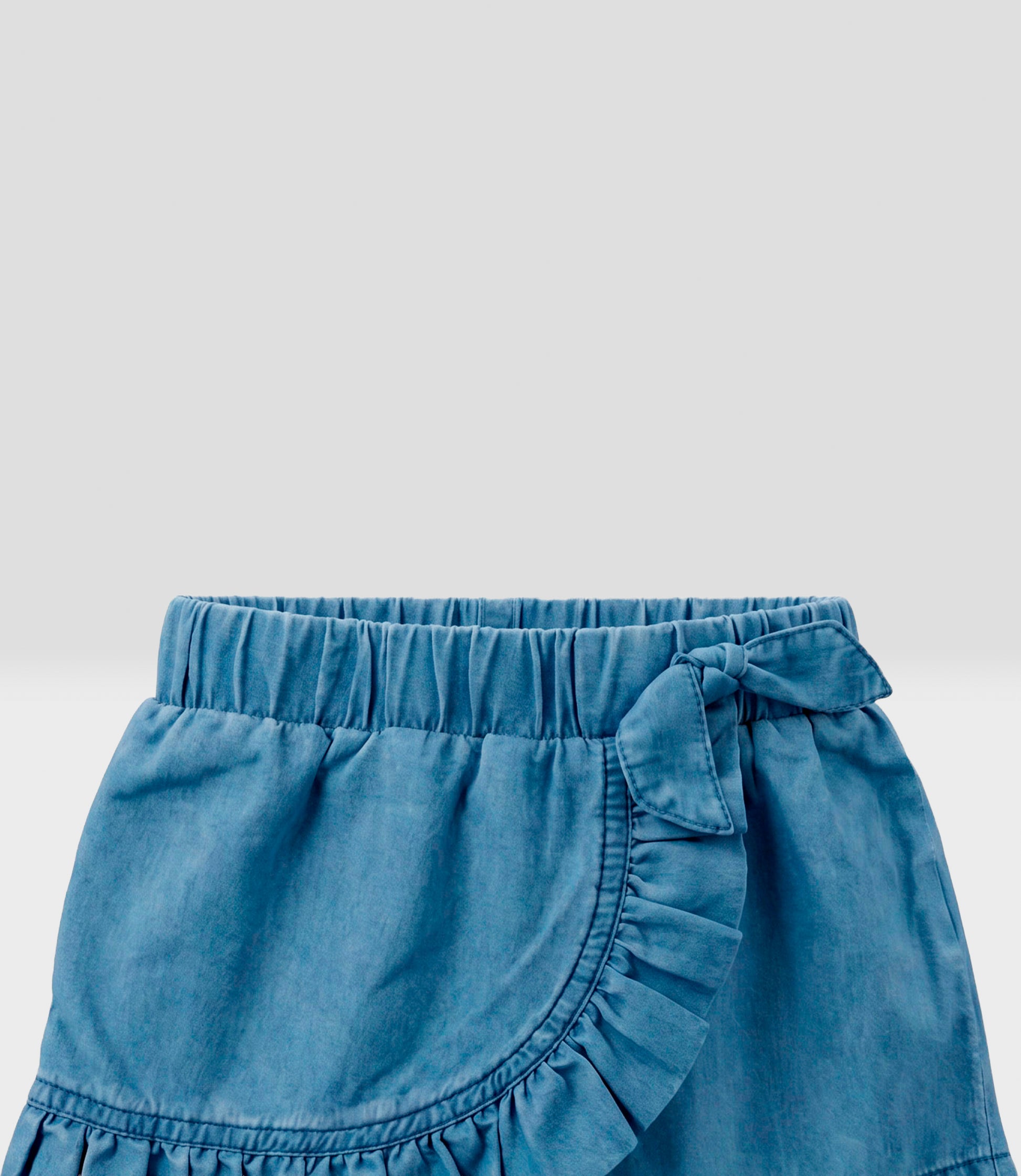 Short bebé falda denim 3 meses / Celeste