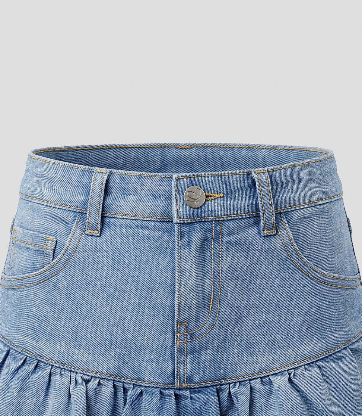 Short falda bebé denim 3 meses / Celeste