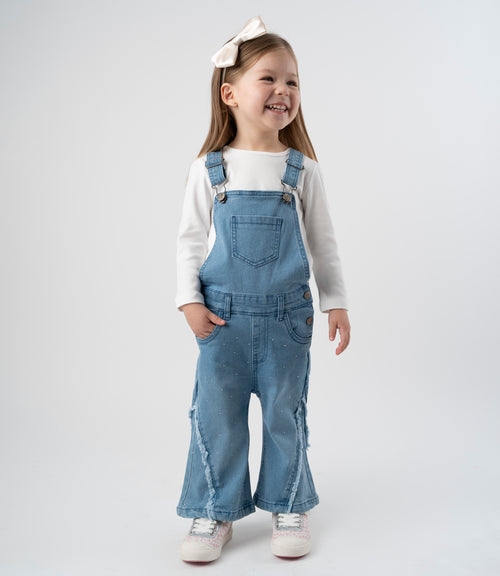 Jardinera bebé de denim flare