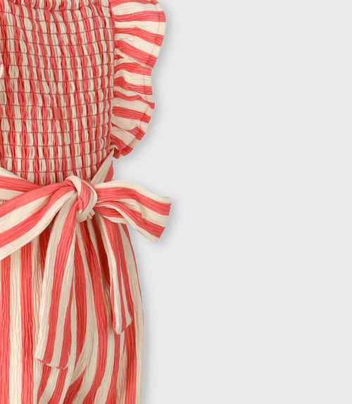 Enterito bebé con rayas 3 meses / Rosado