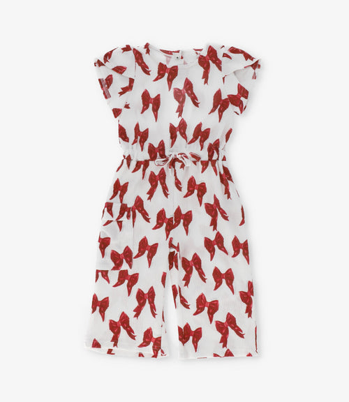 Enterito bebé con lazos 3 meses / Rojo