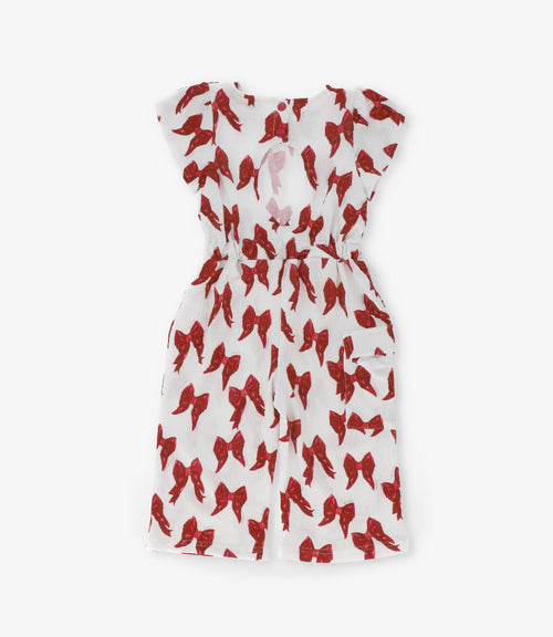 Enterito bebé con lazos 3 meses / Rojo