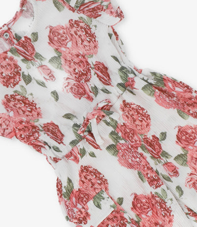 Enterito bebé con flores 3 meses / Coral