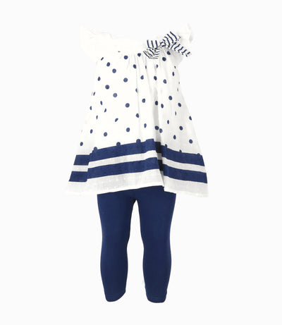 Conjunto Bebé Con Puntos 3 meses / Azul Marino