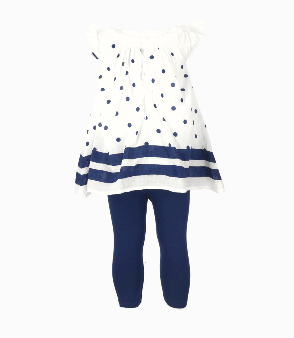 Conjunto Bebé Con Puntos 3 meses / Azul Marino