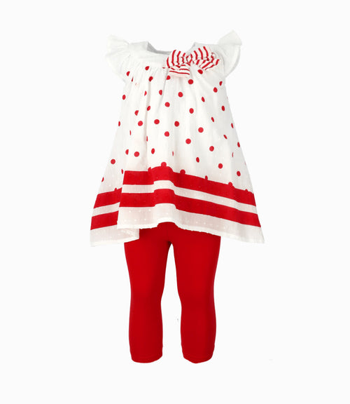 Conjunto Bebé Con Puntos 3 meses / Rojo