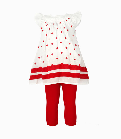 Conjunto Bebé Con Puntos 3 meses / Rojo