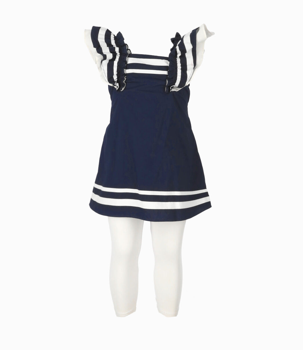 Conjunto Bebé De Vestido Y Calzas 3 meses / Azul Marino