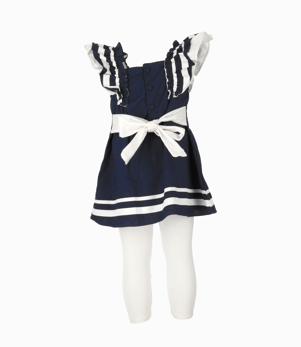 Conjunto Bebé De Vestido Y Calzas 3 meses / Azul Marino