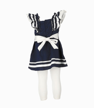 Conjunto Bebé De Vestido Y Calzas 3 meses / Azul Marino