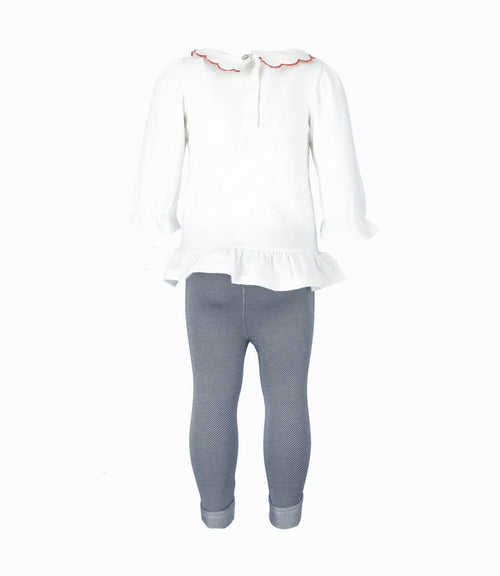 Conjunto Bebé Niña Con Vuelos 3 meses / Rojo
