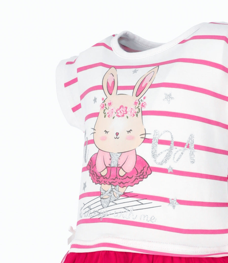 Conjunto Bebé De Polera Y Calzas 3 meses / Frambuesa