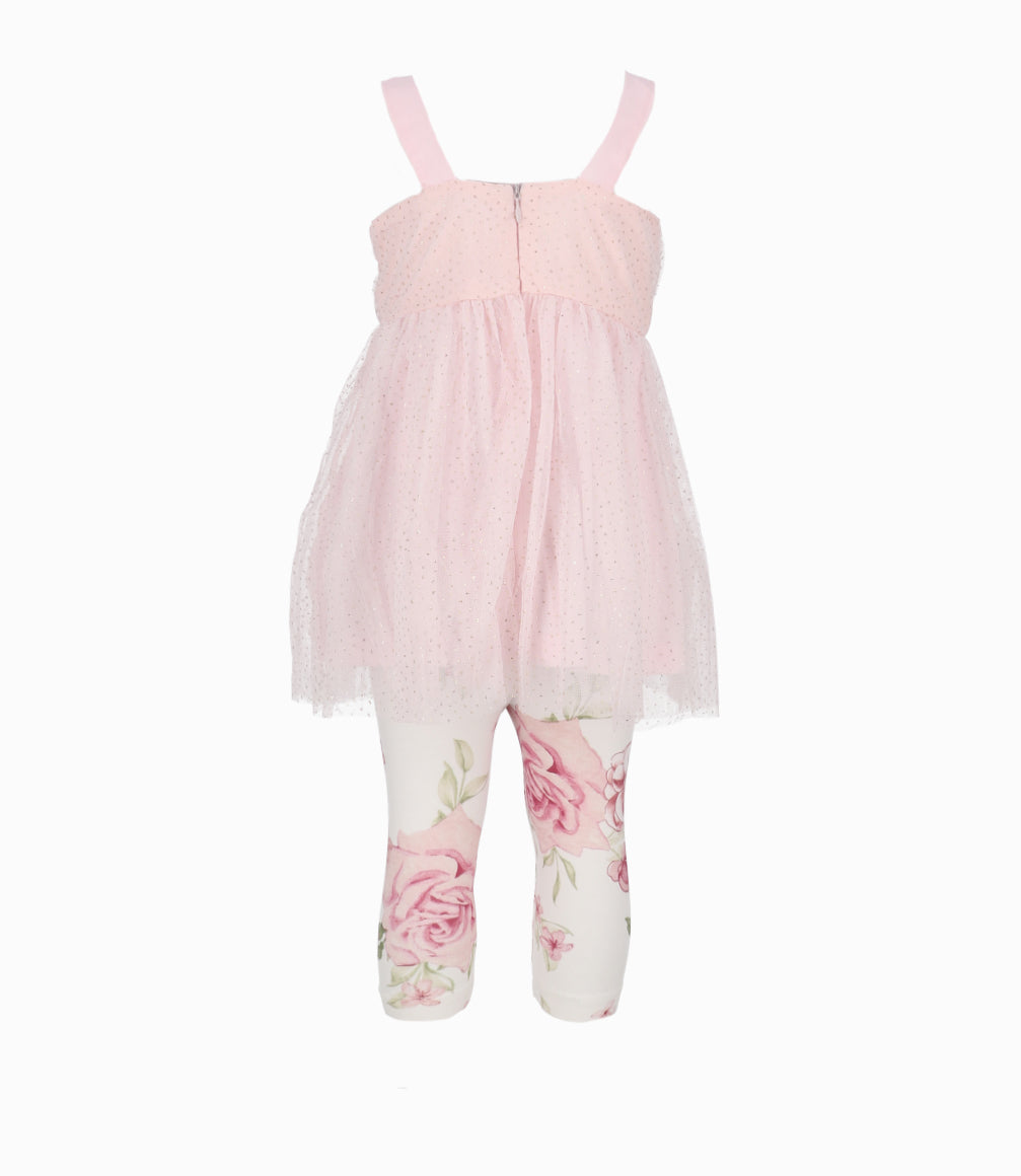 Conjunto Bebé De Vestido Y Calzas