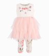 Conjunto Bebé De Vestido Y Calzas