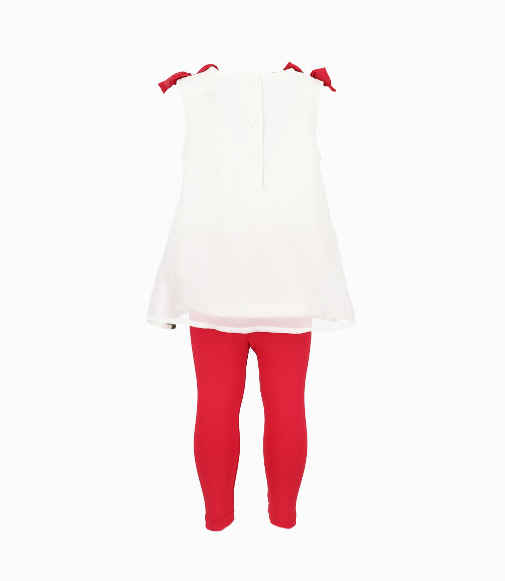 Conjunto Bebé De Vestido Y Calzas
