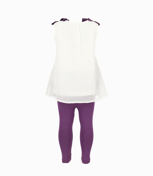 Conjunto Bebé De Vestido Y Calzas