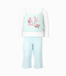 Conjunto bebé de polera, top y calza