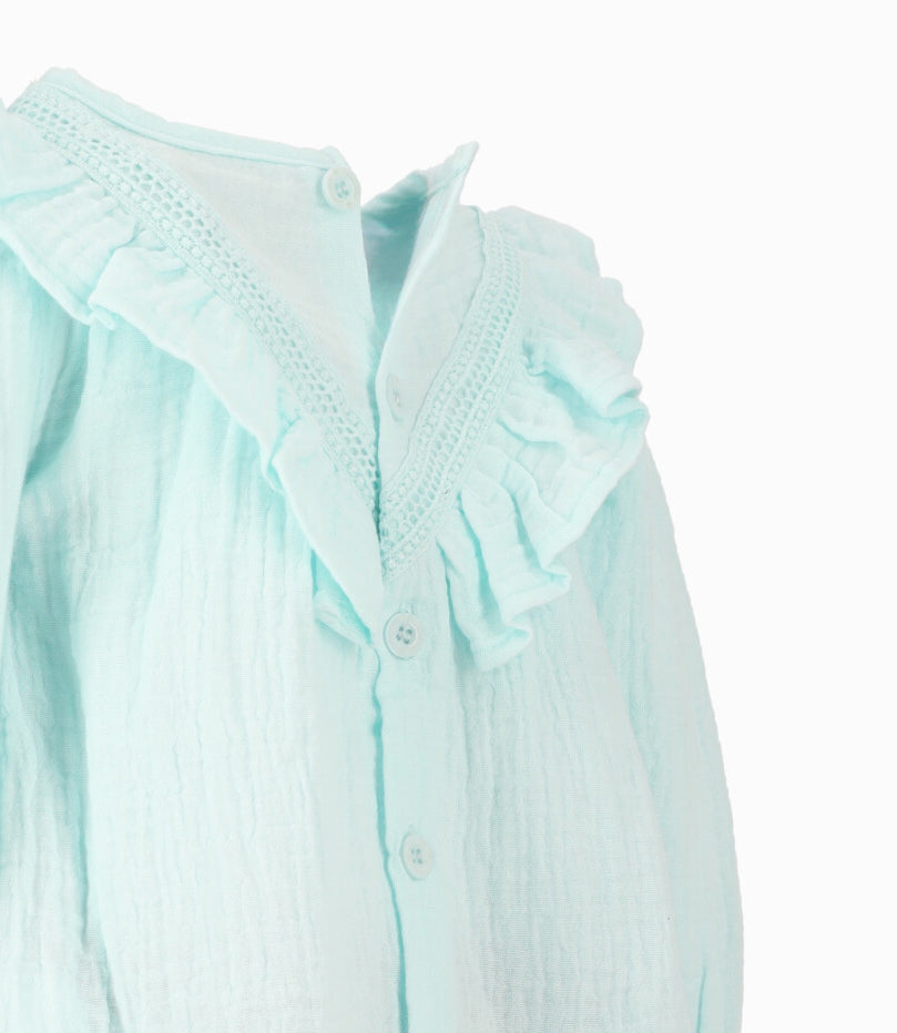 Conjunto bebé de vestido y calzas 3 meses / Verde