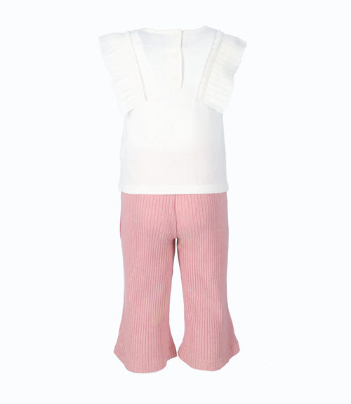 Conjunto bebé de top y pantalon 3 meses / Rosado