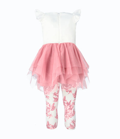 Conjunto bebé niña con gato 3 meses / Palo Rosa