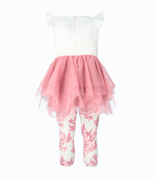 Conjunto bebé niña con gato 3 meses / Palo Rosa