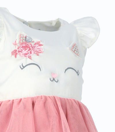 Conjunto bebé niña con gato 3 meses / Palo Rosa