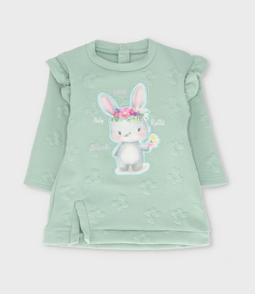 Conjunto bebé acanalado 3 meses / Verde