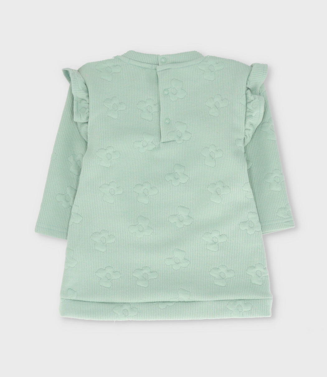 Conjunto bebé acanalado 3 meses / Verde