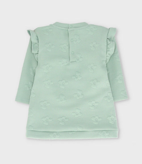 Conjunto bebé acanalado 3 meses / Verde