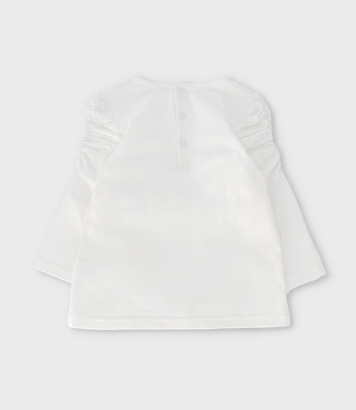 Conjunto bebé con flores 3 meses / Blanco