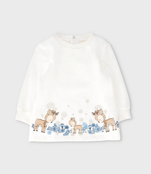 Conjunto bebé con ciervo 3 meses / Celeste