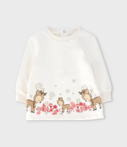 Conjunto bebé con ciervo 3 meses / Coral